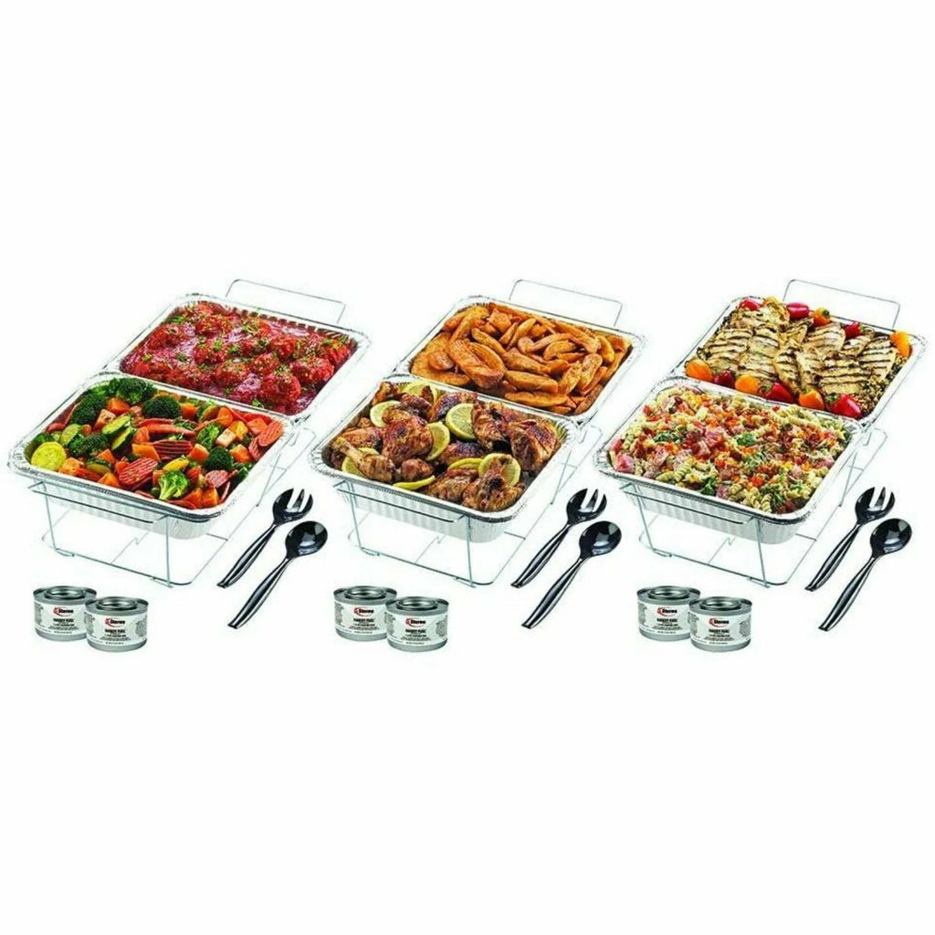 Disposable Aluminum Chafing Dish Buffet Set 24PC O912523