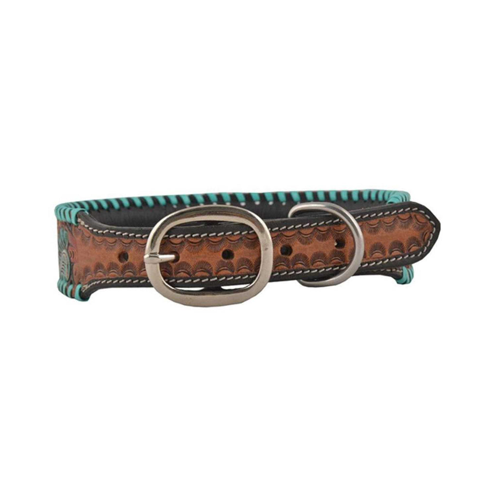 Tooled Leather Dog Collar W25773