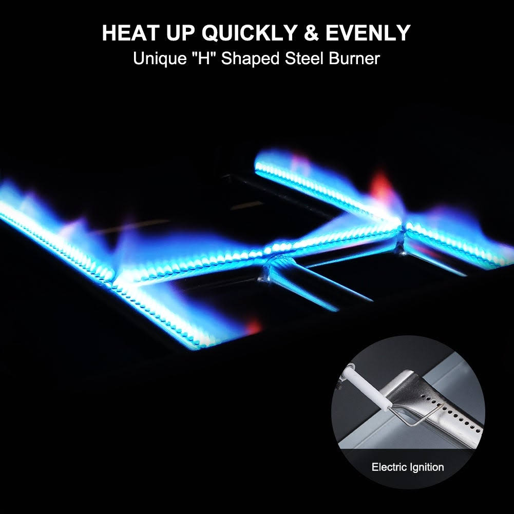 13,000 BTU Portable Outdoor Propane Gas Griddle Grill Q117577