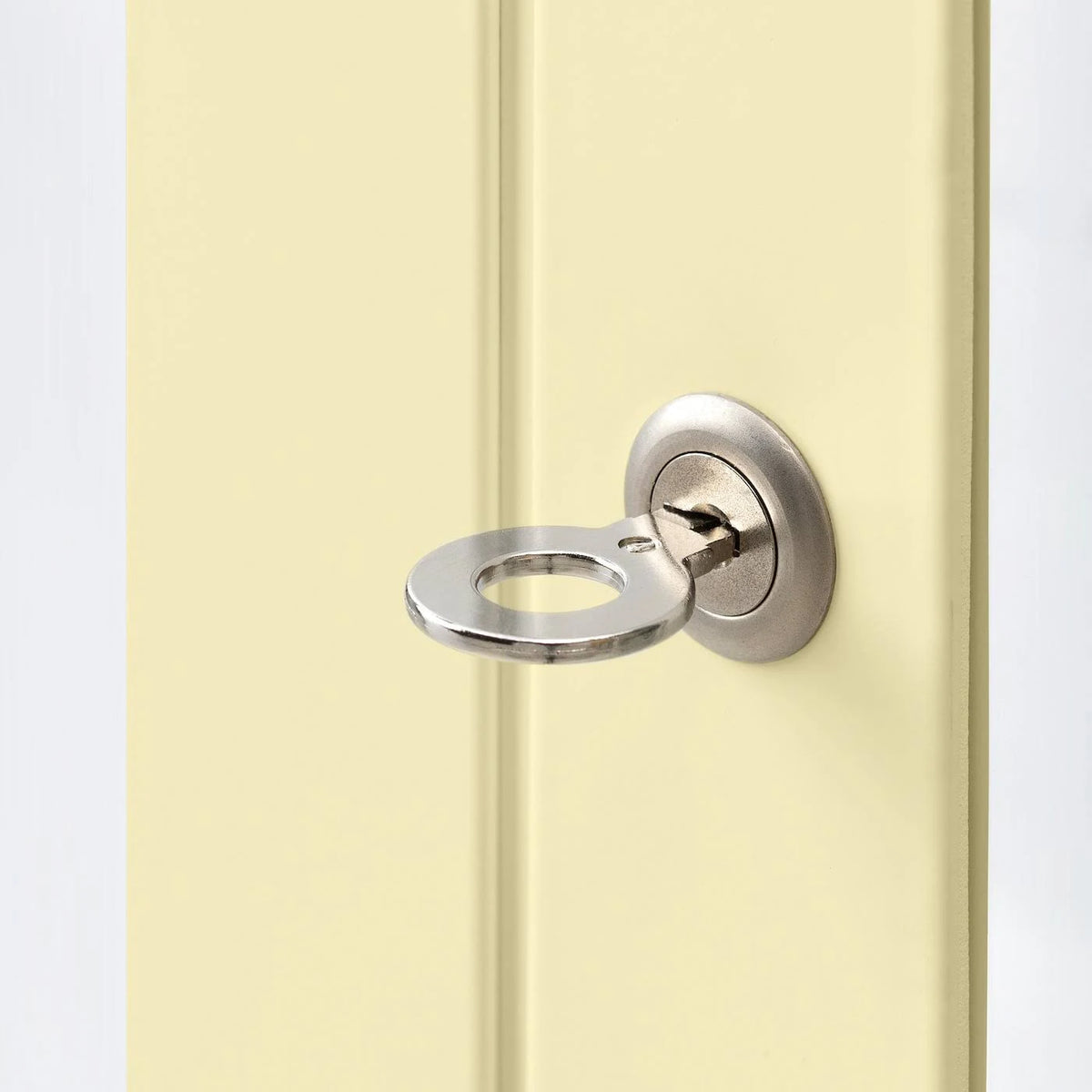 Glass-Door Cabinet Light Yellow V1276