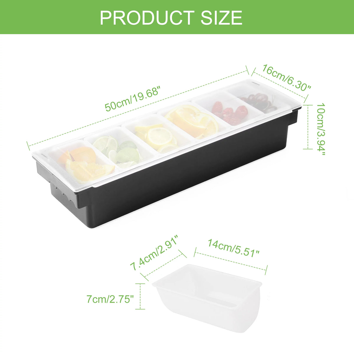 3/4/5/6 Tray Condiment Server with Lid Z37677