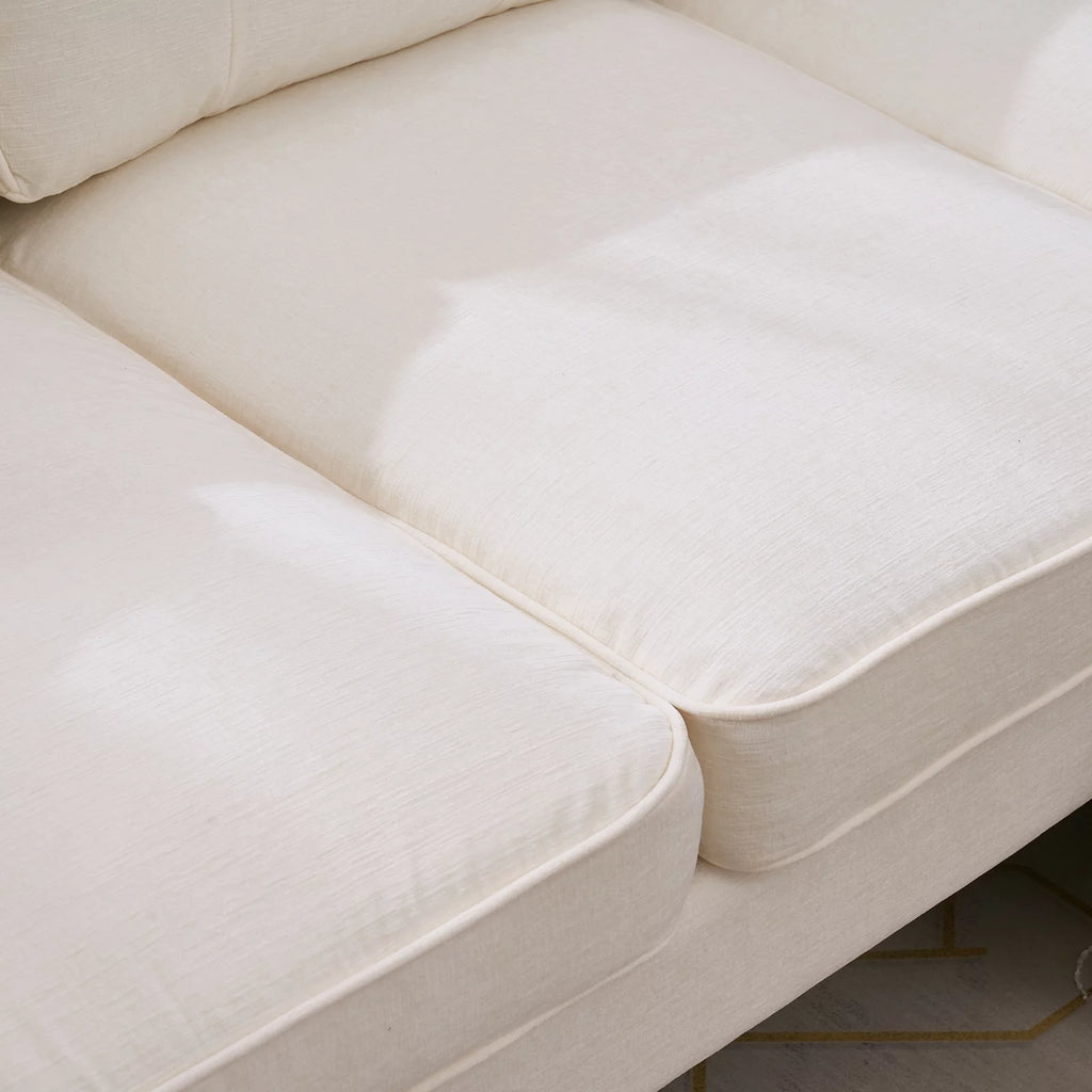 Beige 83 inch L-Shape Sectional Sofa D211