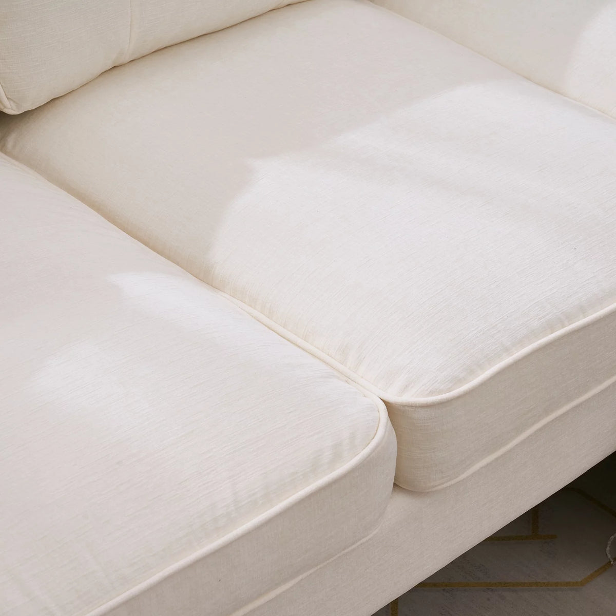 Beige 83 inch L-Shape Sectional Sofa D211