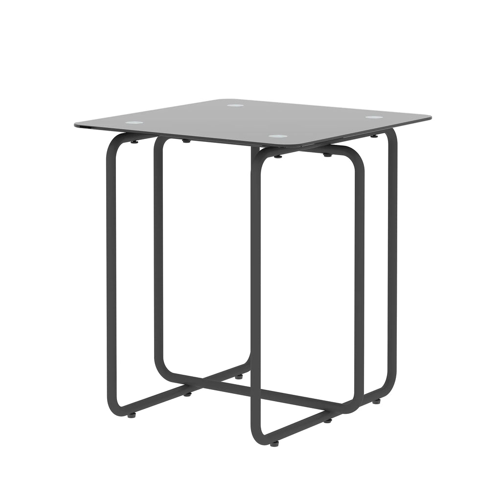 Modern Tempered Glass Coffee Table, Black N60322