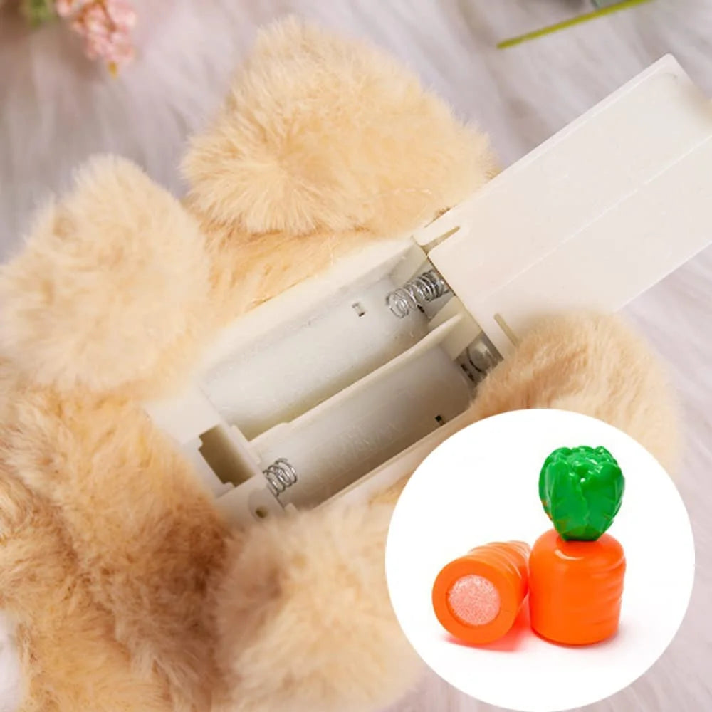 3pcs Bunny Plush Interactive Toys with Carrot K909