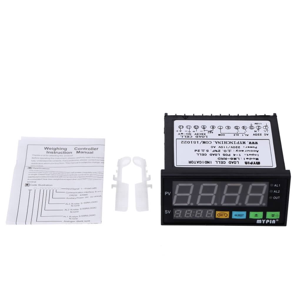 Digital Weighing Controller 1-4 Load Cell Signals Input 2 Relay Output 6 Digits LED Display J152