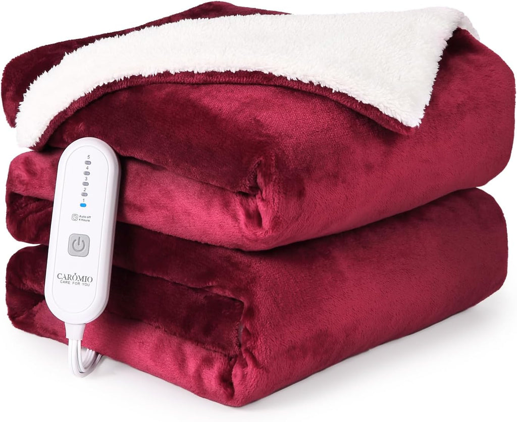 Red Flannel Electric Heated Throw Blanket 50" x 60" R26977