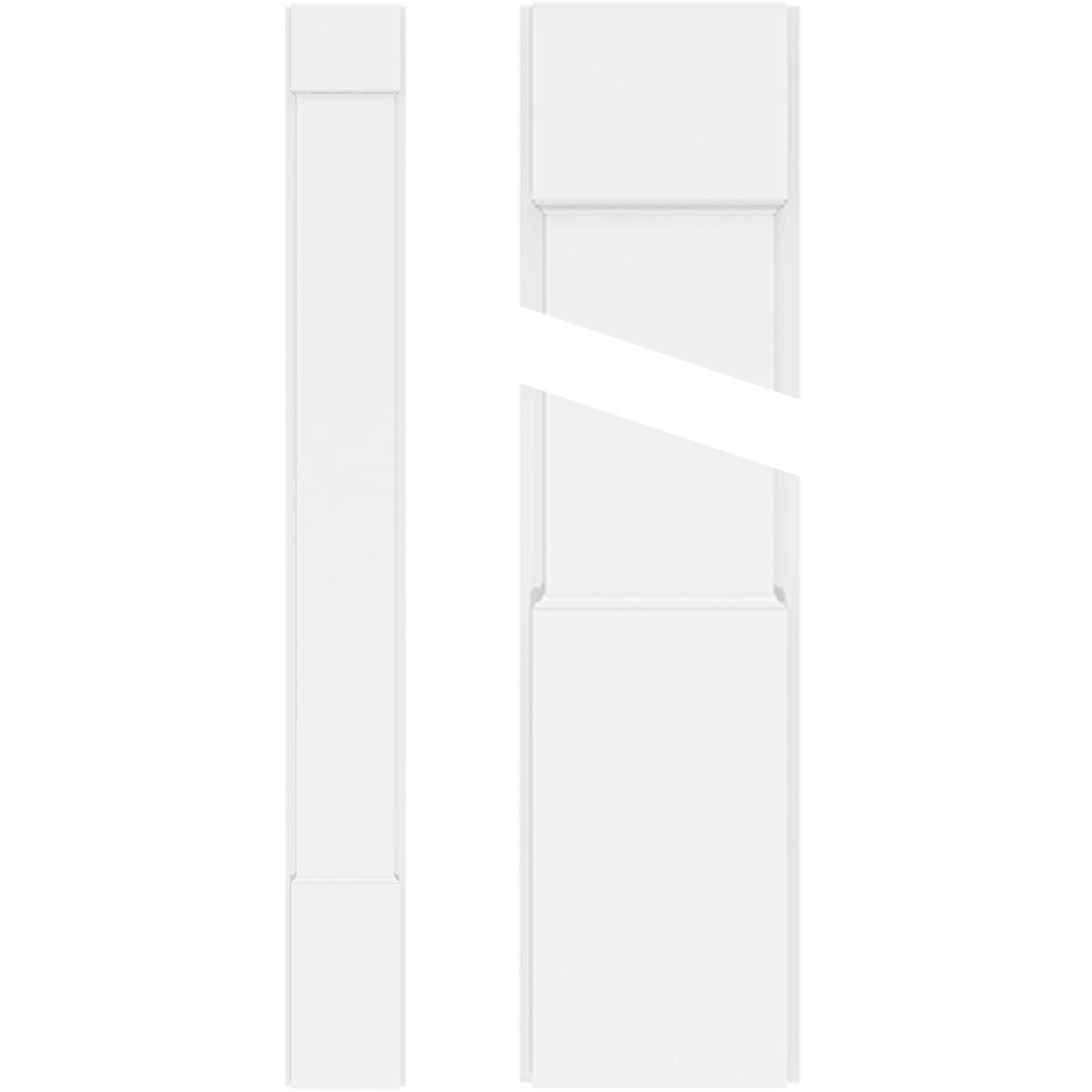 Plain PVC Pilaster with Standard Capital & Base (Pair) F887