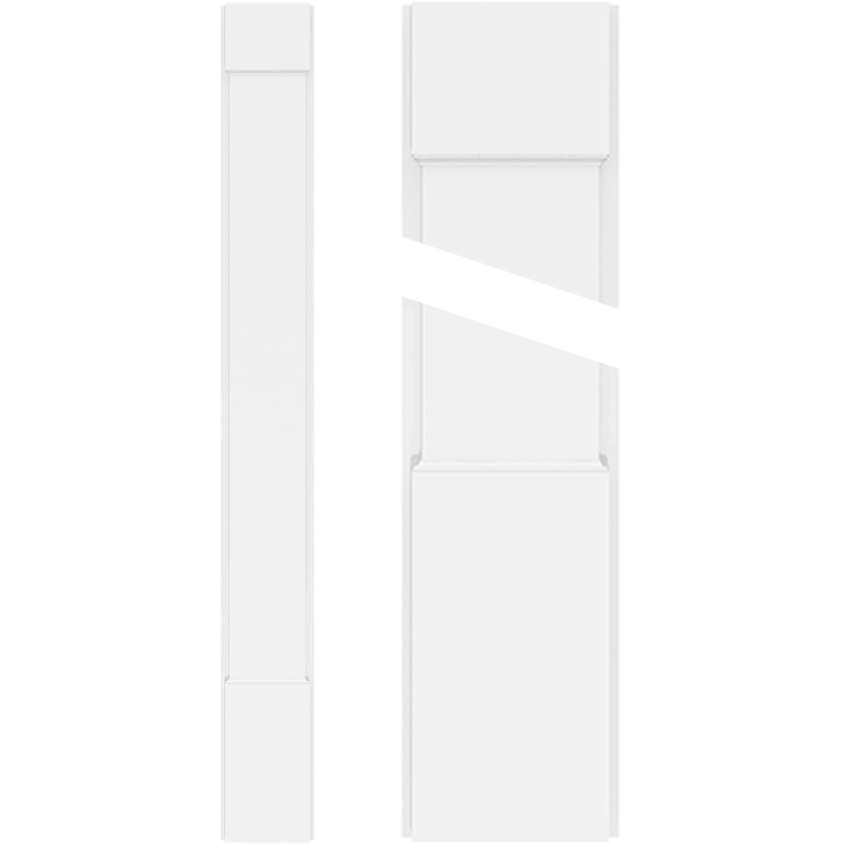 Plain PVC Pilaster with Standard Capital & Base (Pair) F887