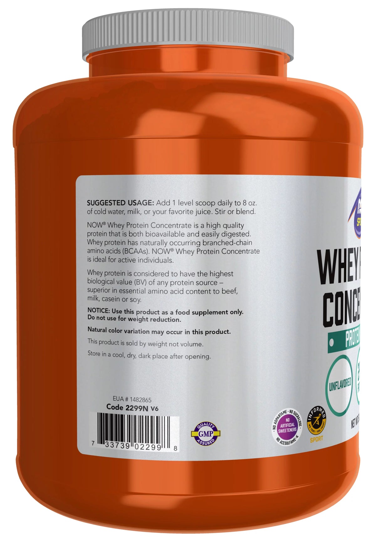 Unflavored Whey Protein Concentrate Powder, 5-Pound D52127