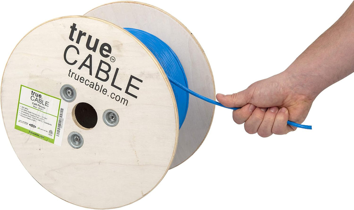 White Cat6 Plenum 500ft Bare Copper Ethernet Cable C26447