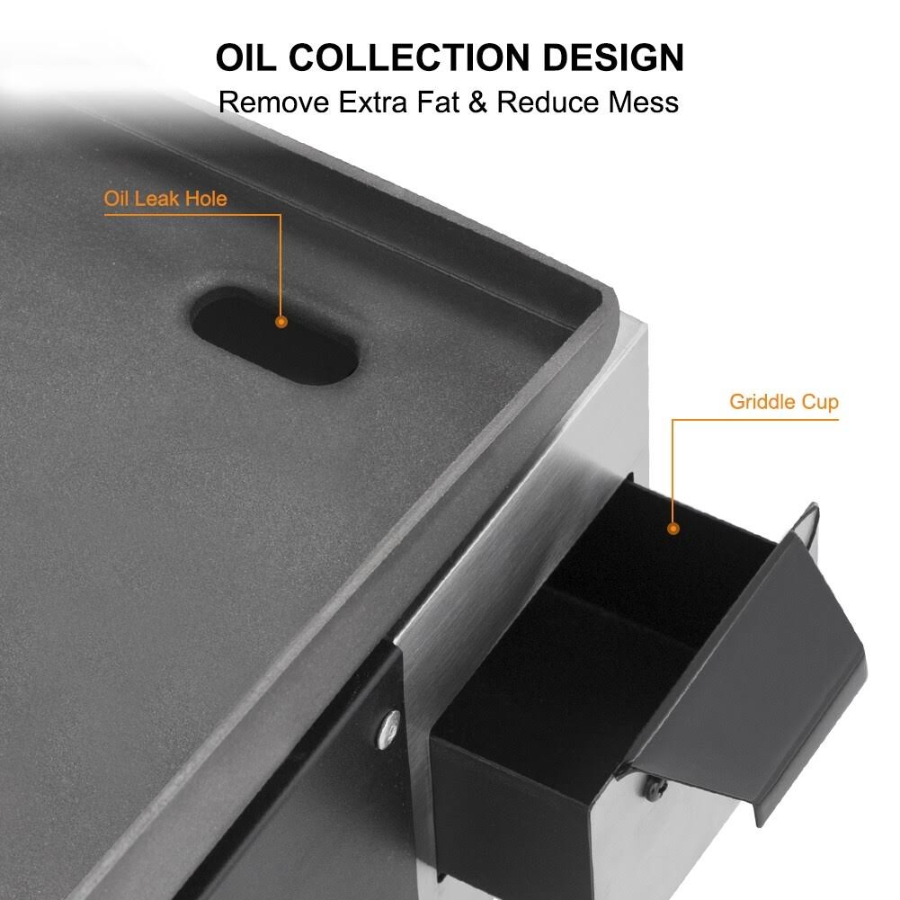 13,000 BTU Portable Outdoor Propane Gas Griddle Grill Q117577