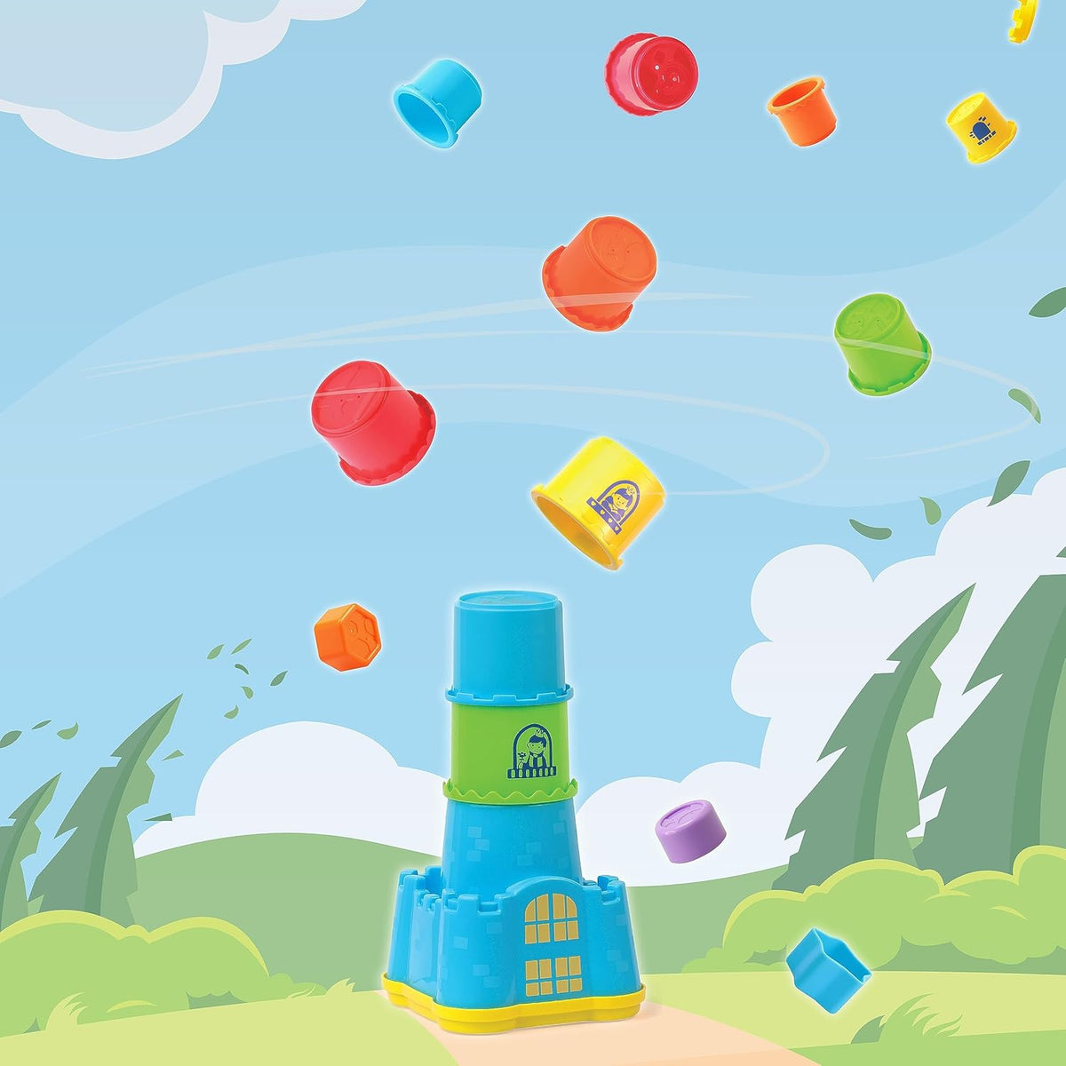 Stacking Nesting Cups with Shape Sorting Blocks K9529