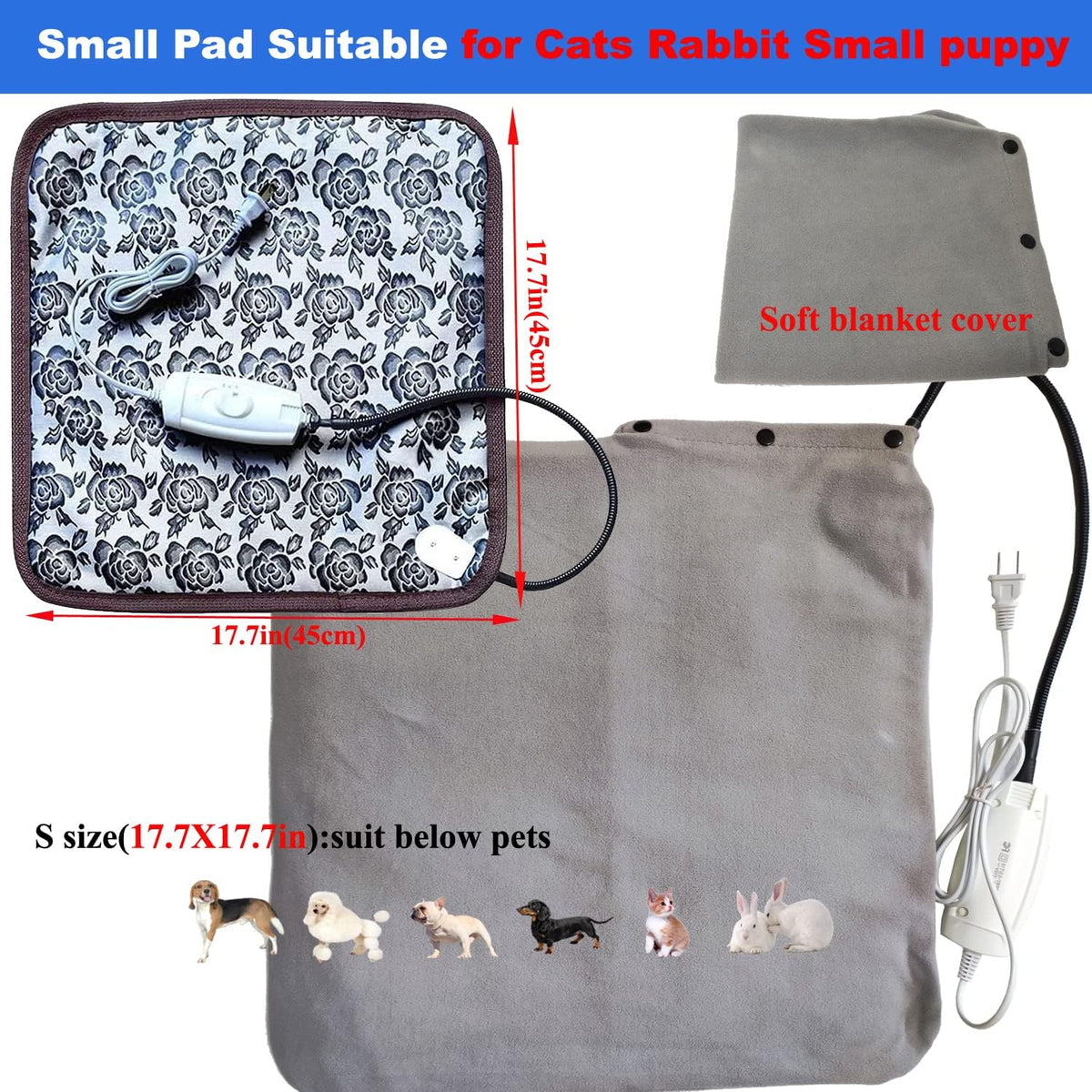 Large Washable Waterproof Pet Heating Pad Pack of 2 P249