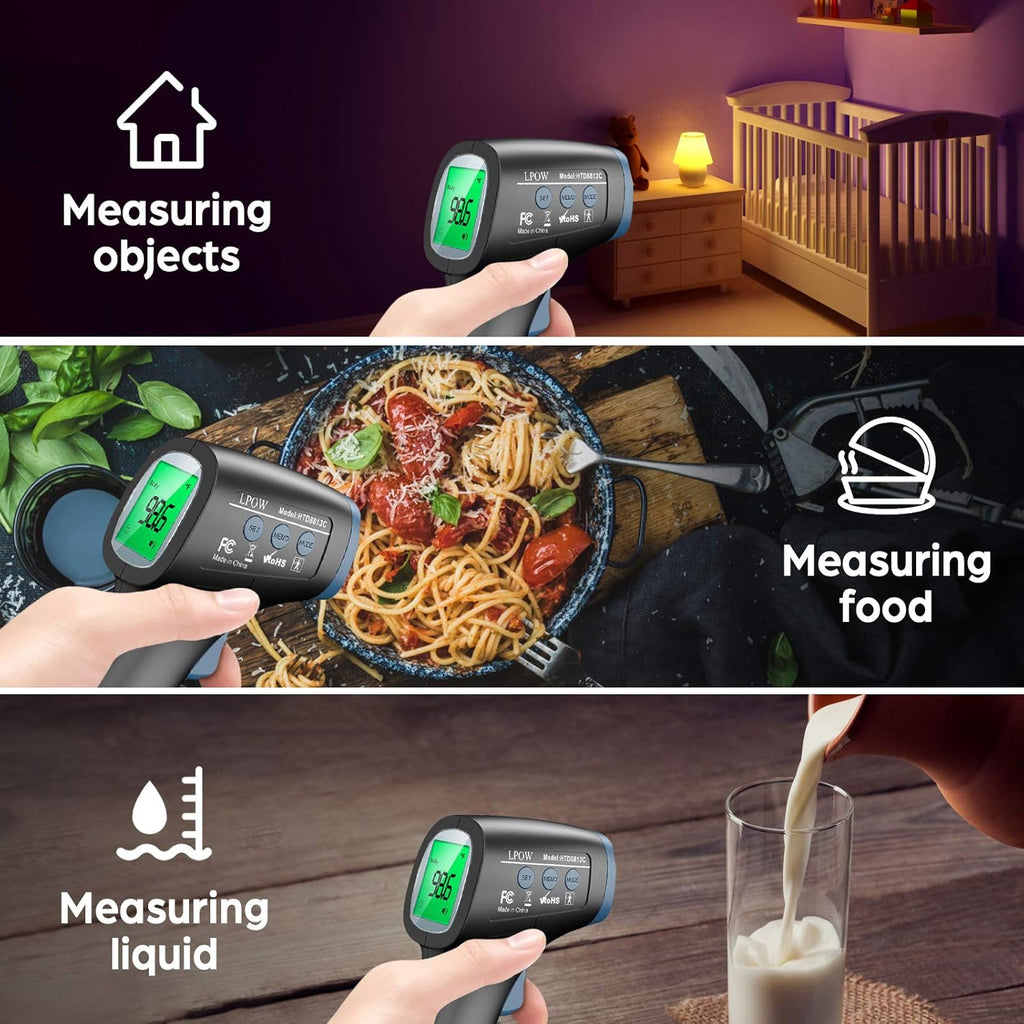 Touchless Infrared Digital Thermometer, Black Q6358