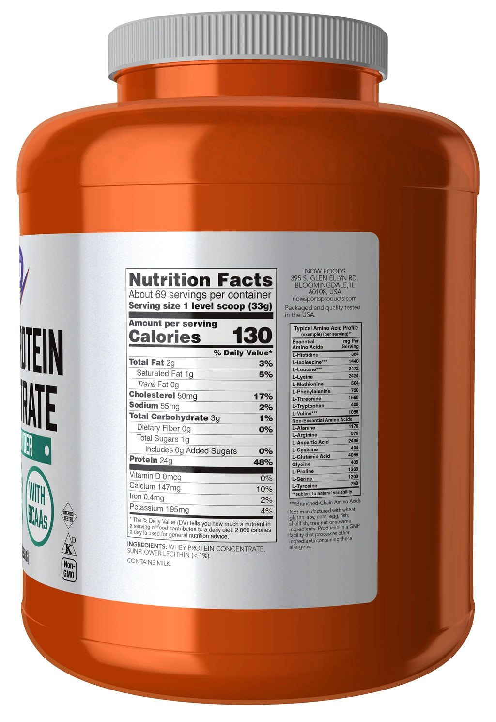 Unflavored Whey Protein Concentrate Powder, 5-Pound D52127
