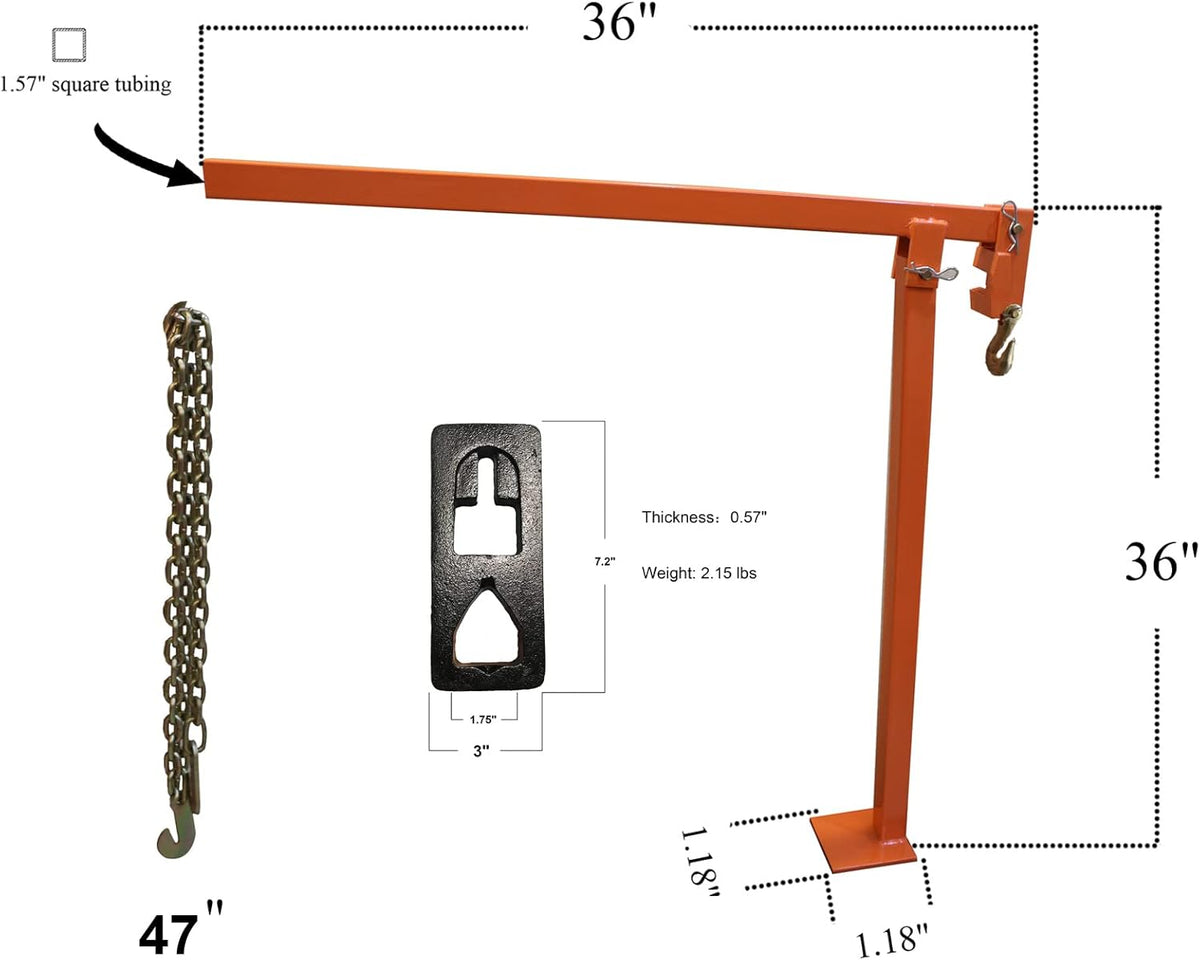 Heavy Duty Fence Post Puller with 47" Lifting Chain U92324