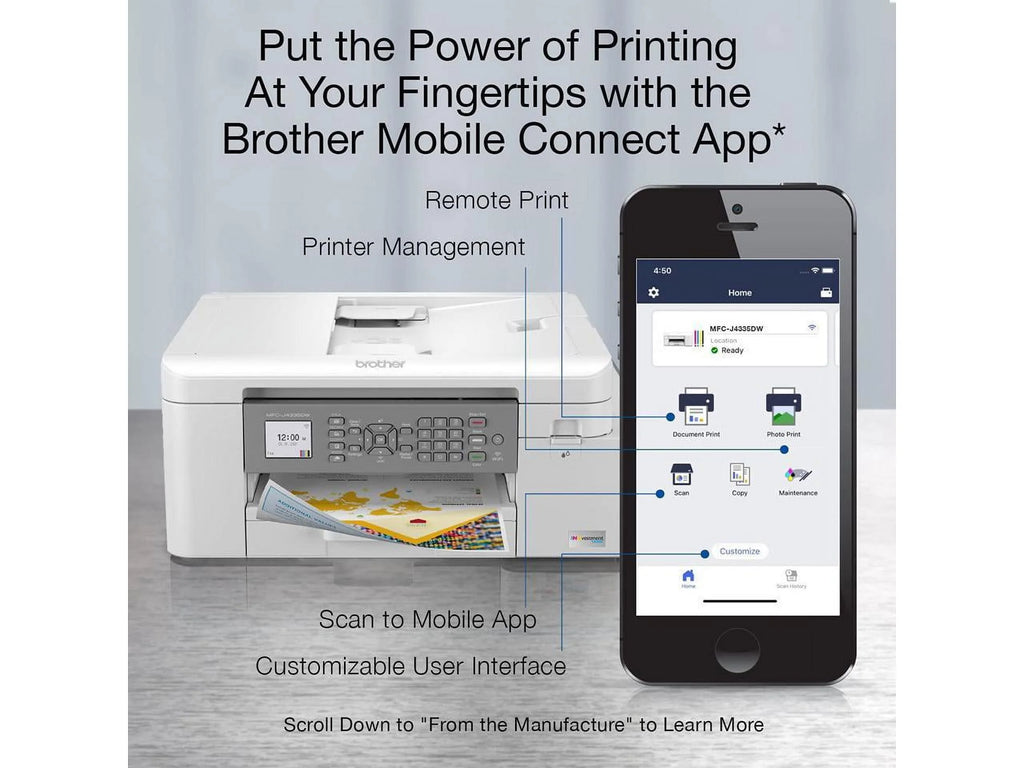 Color Inkjet Printer with Duplex and Wireless Printing U46996