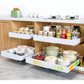 4 Pack Pull Out Cabinet Organizer, 21Deep Slide Out Drawer Organizers, White N3634