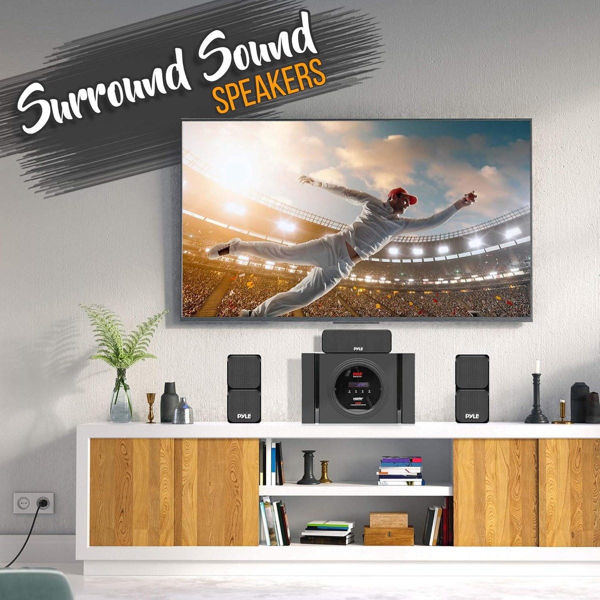 5.1 Channel Bluetooth Home Theater Speaker System with Subwoofer K5801