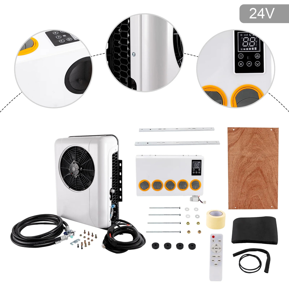 24V Truck Cab Air Conditioner Split AC Kit Q282