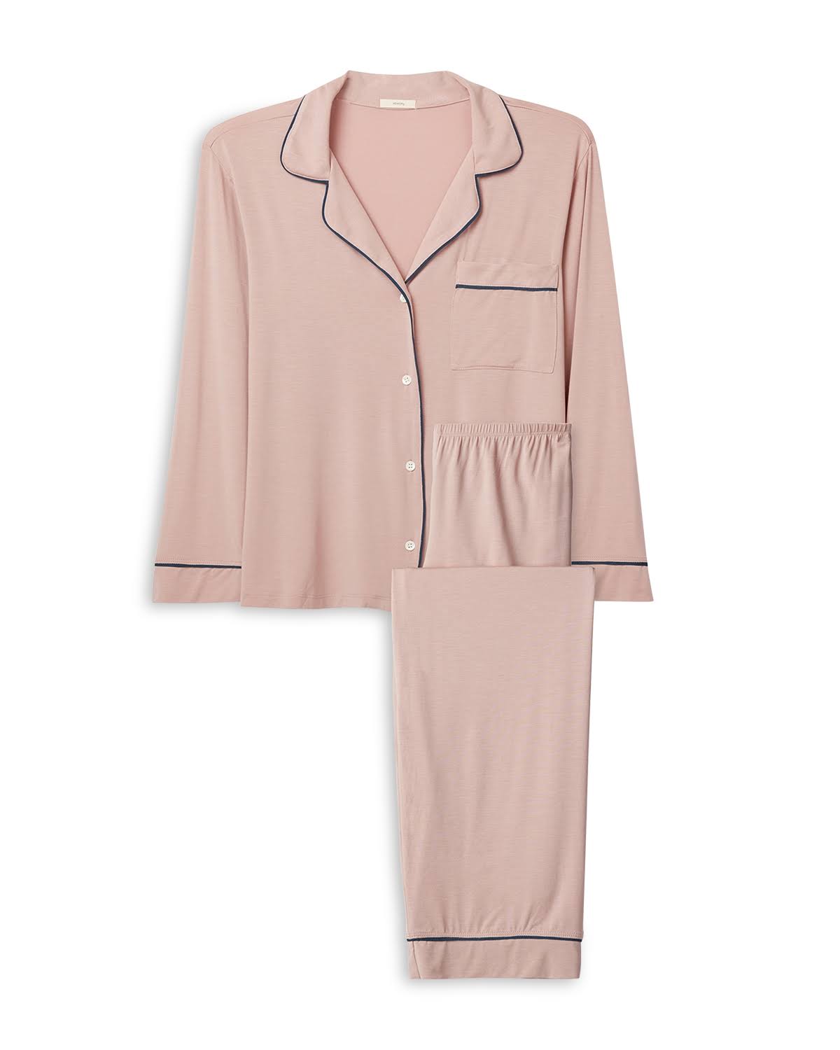 Artisanal Pink/Indigo Blue Long PJ Set Y3391