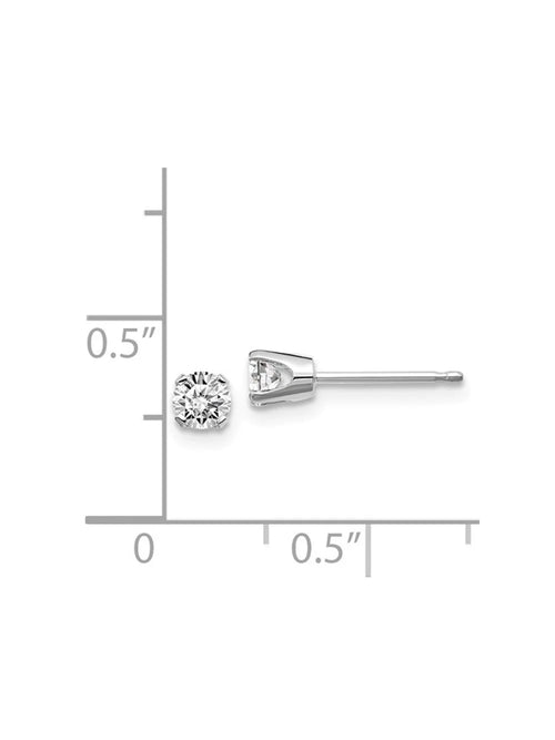 14K White Gold Diamond Solitaire Stud Earrings Z701658