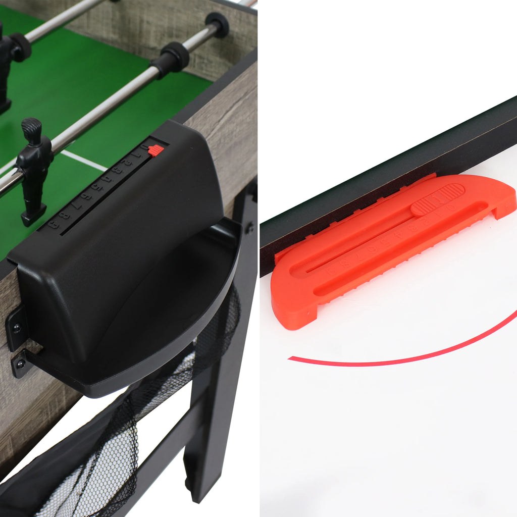 5-in-1 Multi-Game Table with Billiards, Push Hockey, Foosball, Ping Pong, and Basketball X713