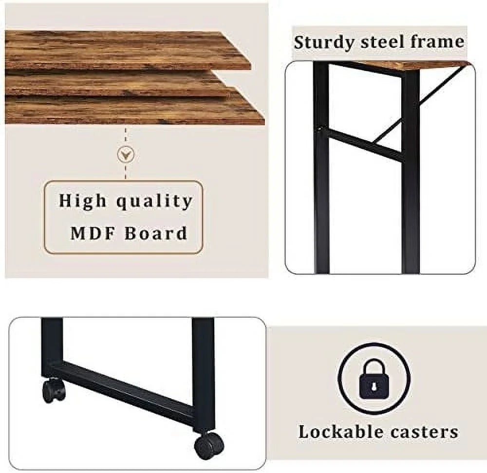 L-Shaped Corner Computer Desk with Bookshelf J94933