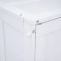 White Queen Size Murphy Bed with Rotable Desk and 2 Storage Shelves J9773