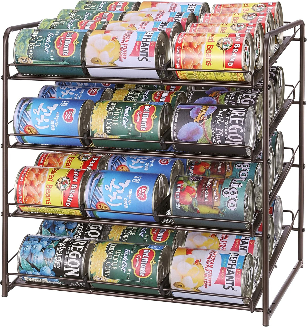 White Pack of 2 Can Rack Organizer J869
