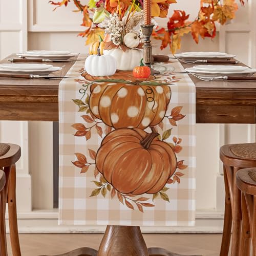 Fall Placemats Set of 4, 12 X 18 Inch Grey Blue Checkered H32898