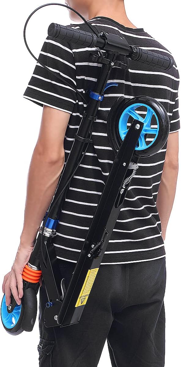 Adult Folding Kick Scooter with Carry Strap, Adjustable, 300 lbs Capacity R673762