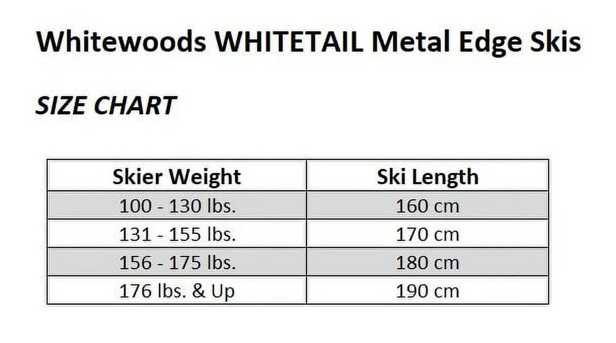 Whitewoods WHITETAIL Metal Edge Backcountry Cross Country NNNBC Ski Package J996