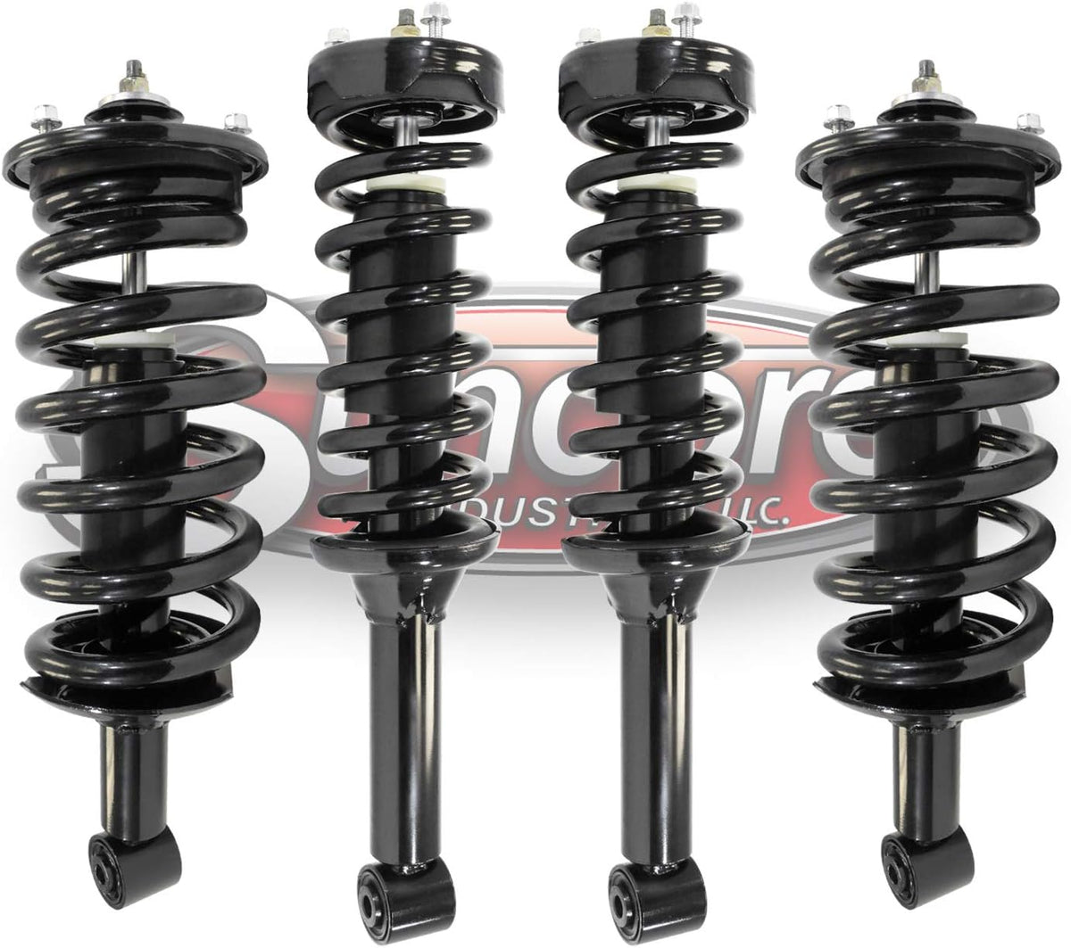 Front & Rear Air Ride Suspension Struts Conversion Kit Replacement for 2005-2009 Land Rover LR3 M8174