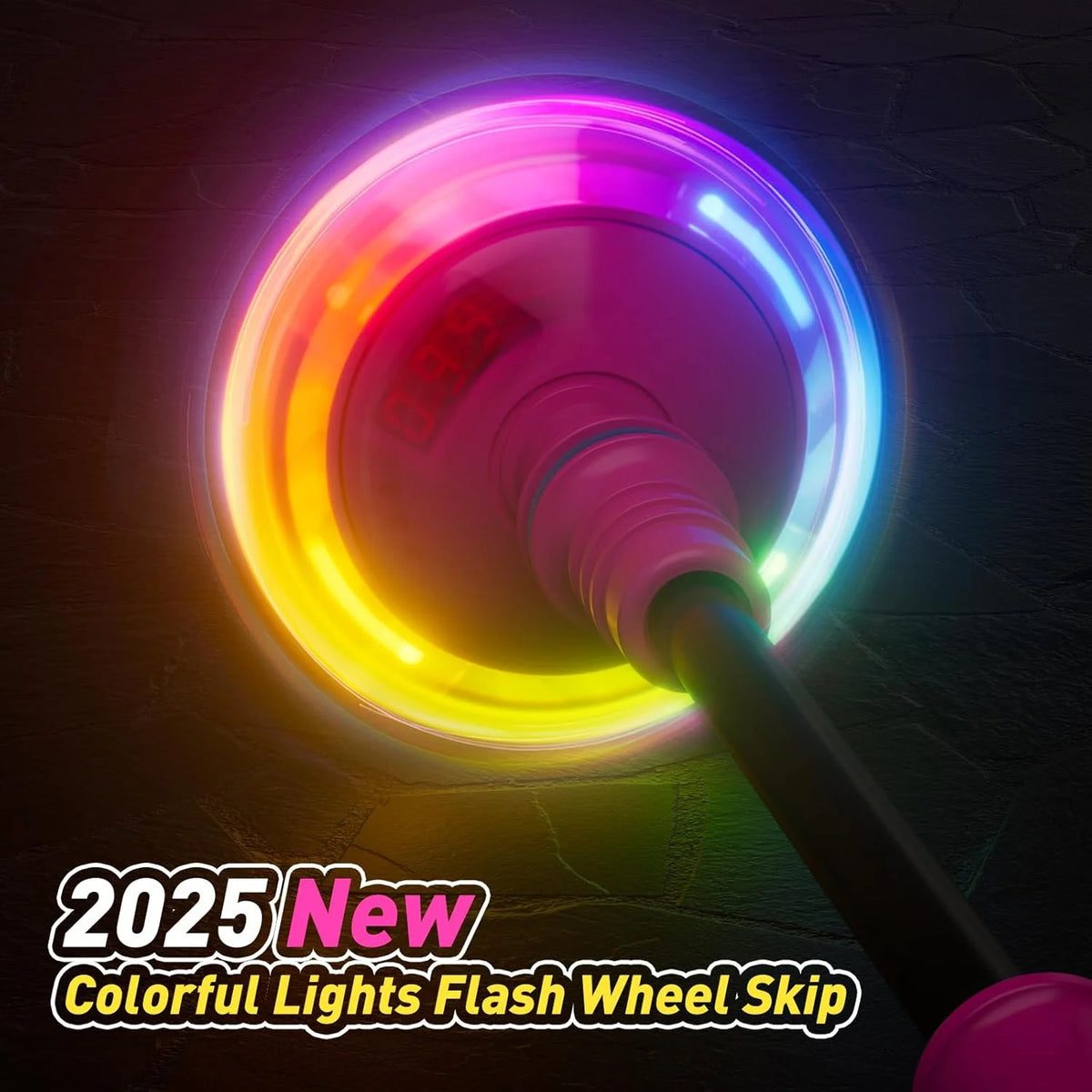 Foldable Ankle Skip Ball Toy with LED Counter and Flashing Lights R880098