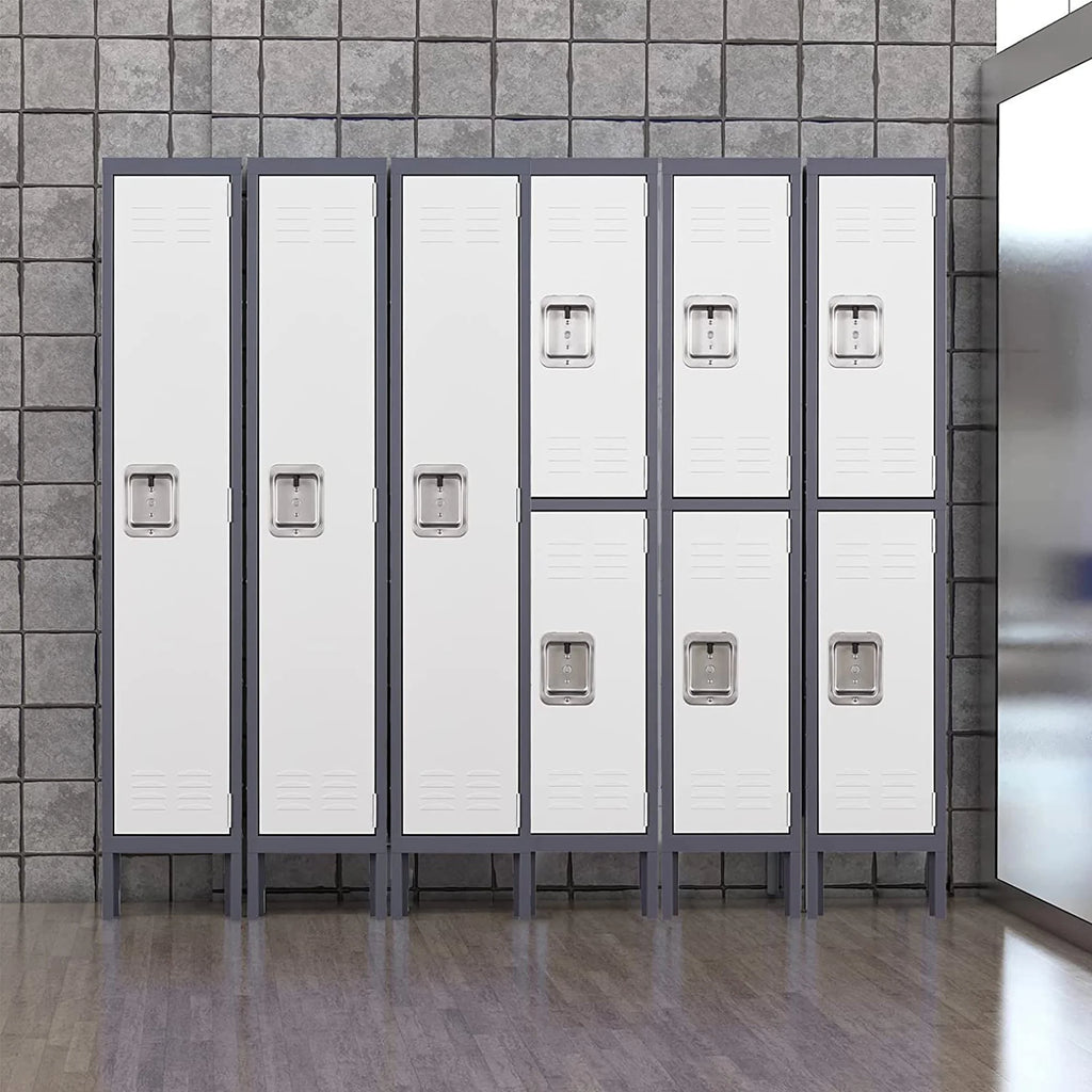 2-Tier Steel Locker Cabinet with Louvers Z578
