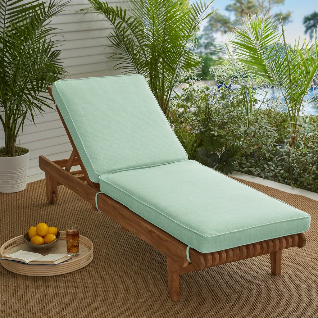 Chaise Lounge Cushion Canvas Black X2308