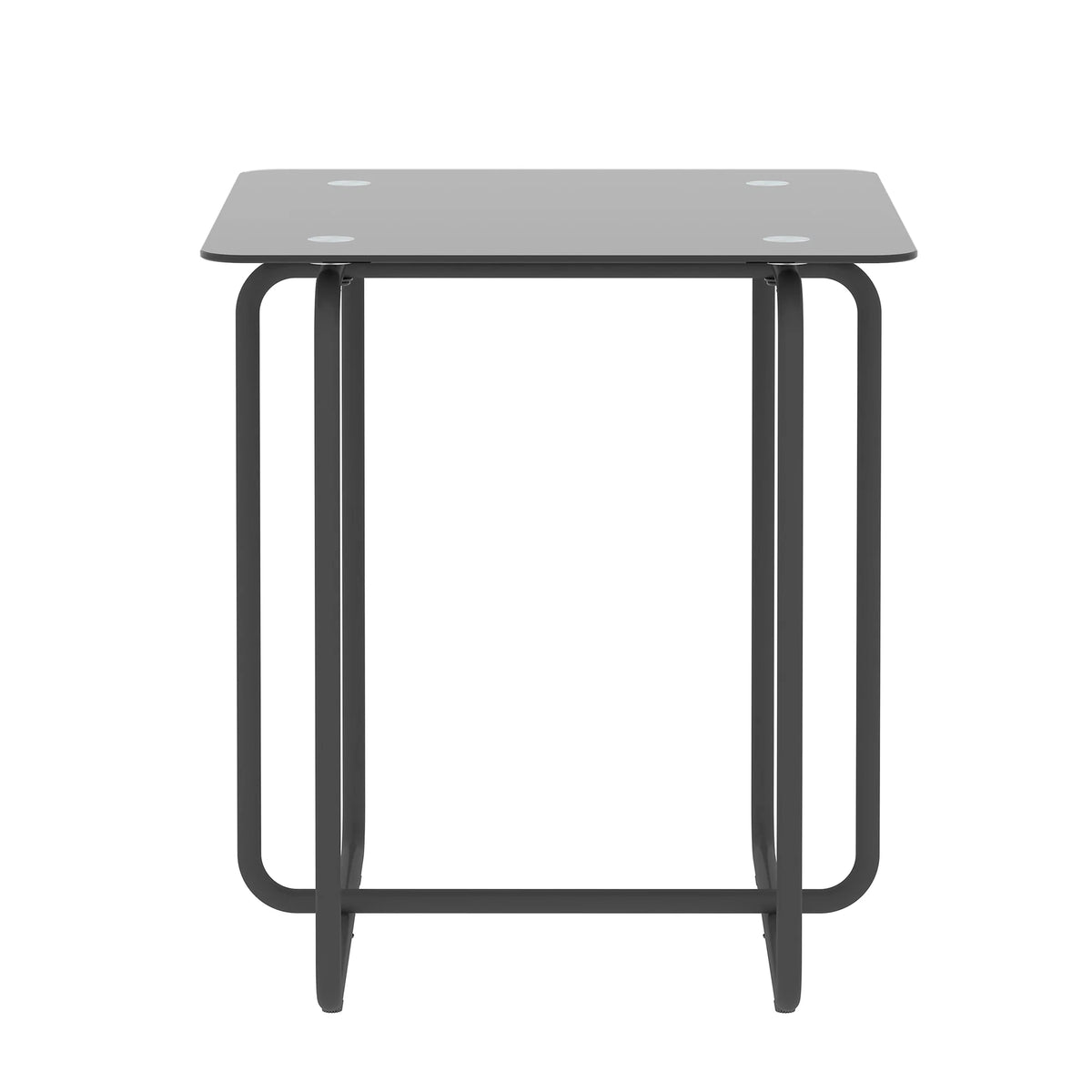 Modern Tempered Glass Coffee Table, Black N60322