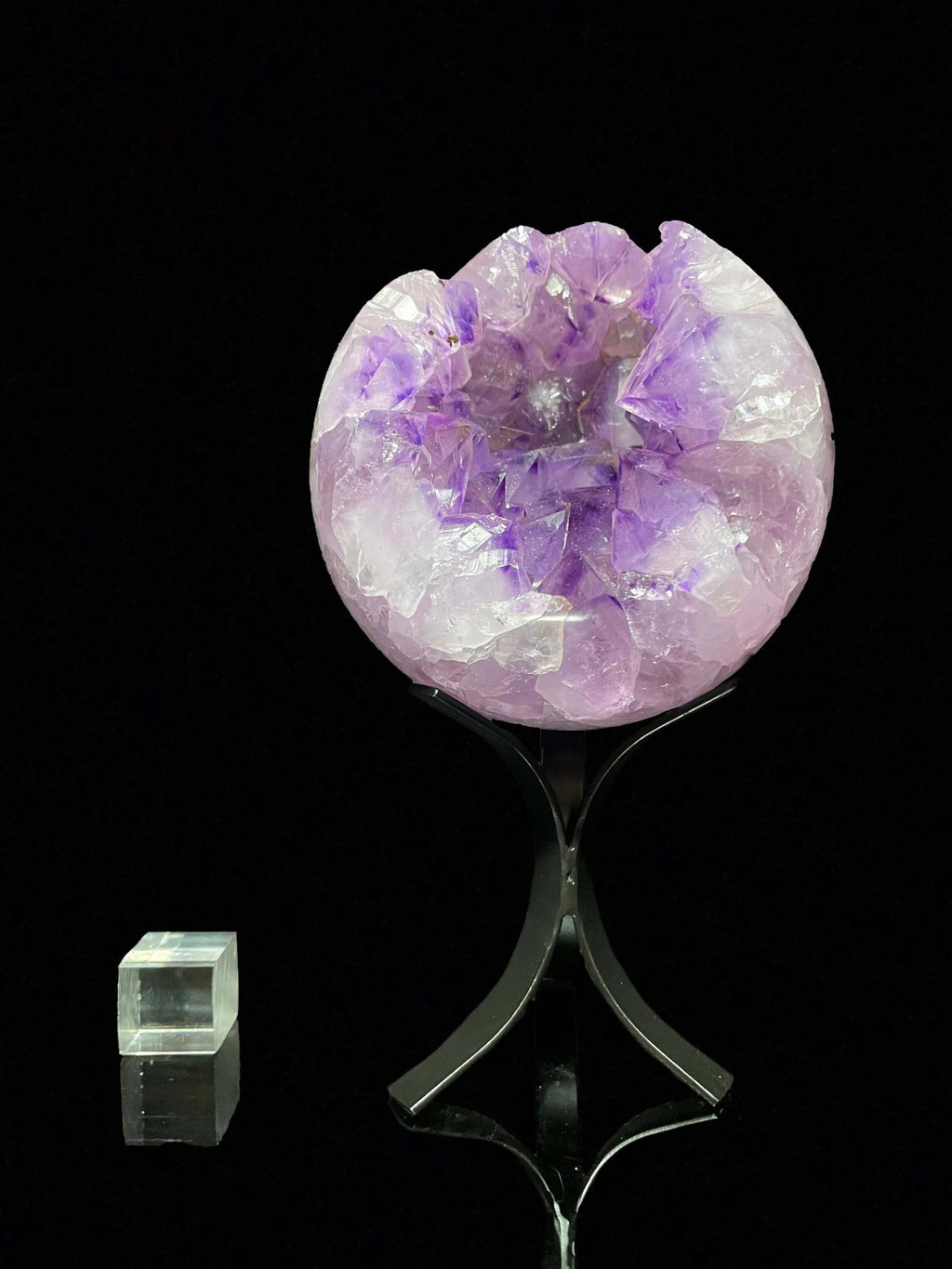 Hand-Carved Amethyst Sphere 5.01 Lb. J828