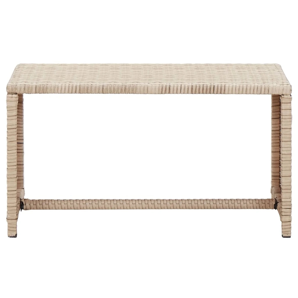 Beige Poly Rattan Coffee Table Q772