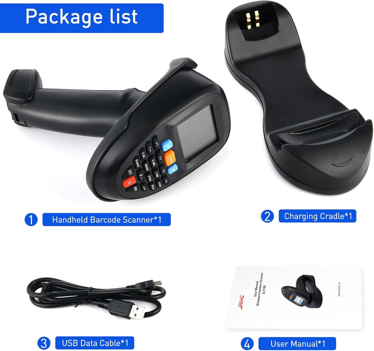 Wireless Barcode Scanner with Charging Base I622