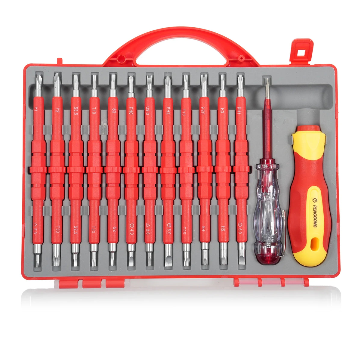 12 Pcs Screwdriver and Test Pencil Set Non-Slip Handle S90963