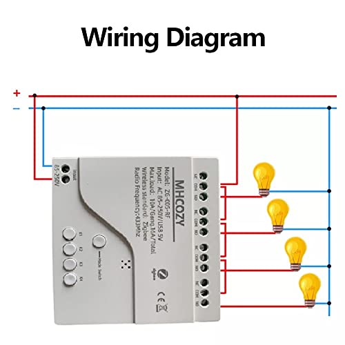 Zigbee Wireless RF Remote Control Relay Switch 85-250V 4CH K918120