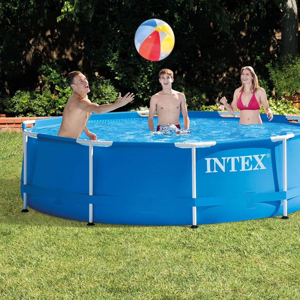 10ft x 30in Metal Frame Above Ground Swimming Pool Set with Filter Pump D380021
