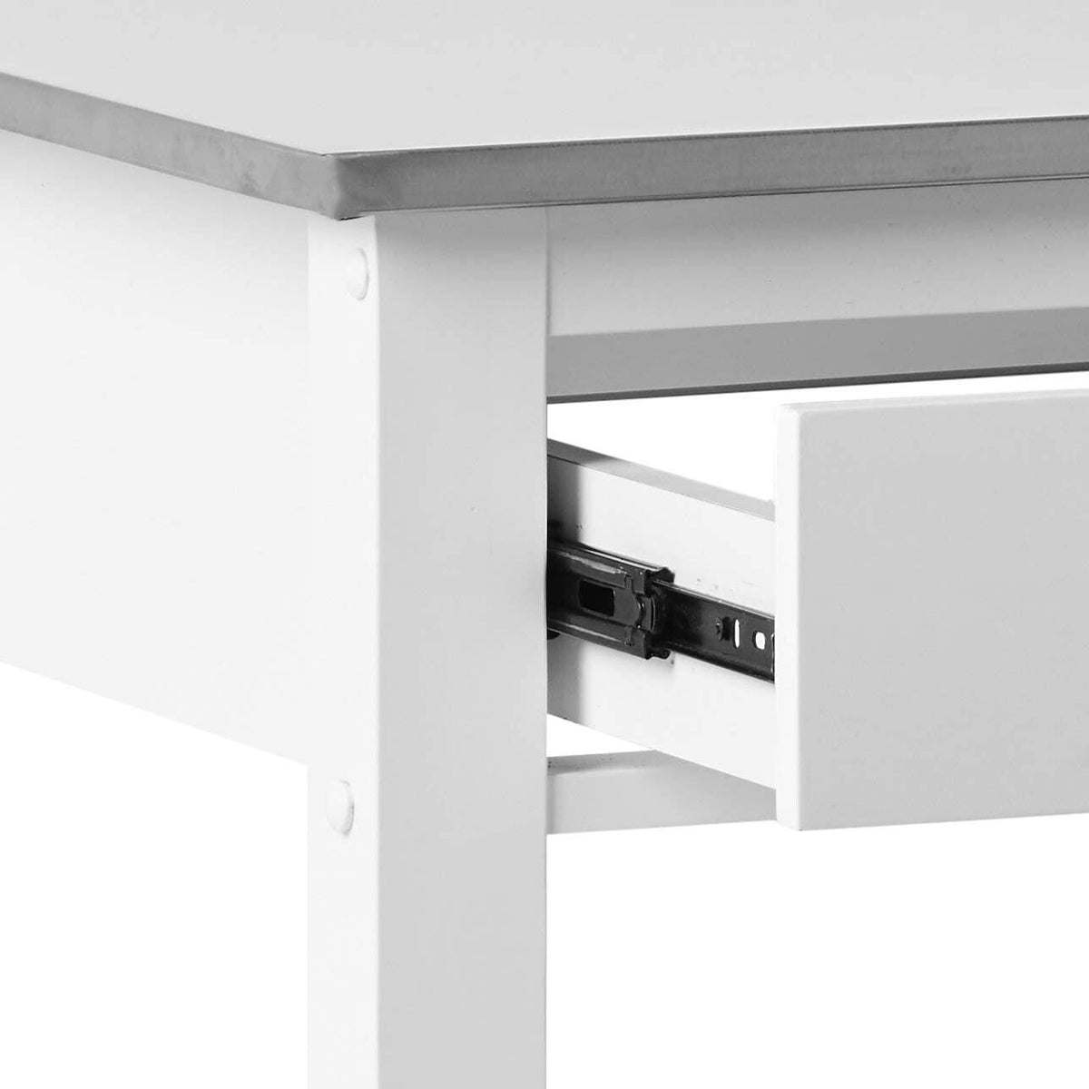 Stainless Steel White Kitchen Cart Q7756