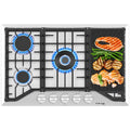 30" 5 Burners Gas Cooktop with Reversible Cast Iron Grill/Griddle R6480