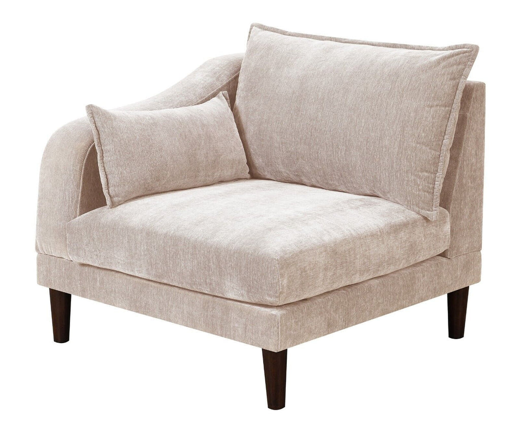 5pc Modular Sectional Set with Armless Chair Corner Wedge and Ottoman K9783