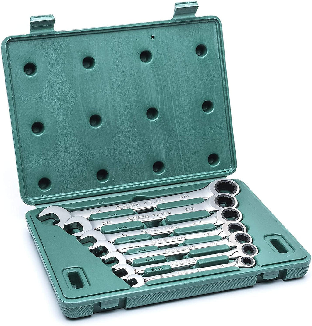 8-Piece Metric Ratcheting Wrench Set with Blow Molded Case L455