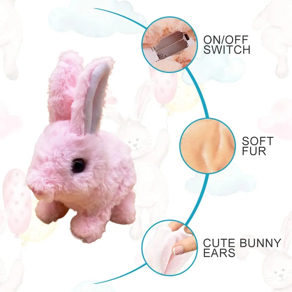 3pcs Bunny Plush Interactive Toys with Carrot K909